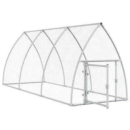 Cage pour poules argenté 300x105x120 cm acier galvanisé