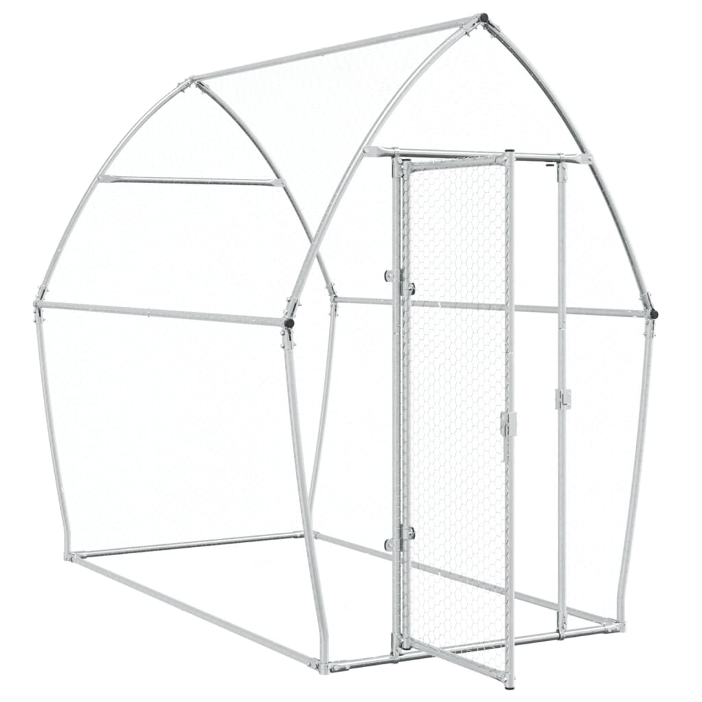 Cage pour poules argenté 200x105x182 cm acier galvanisé