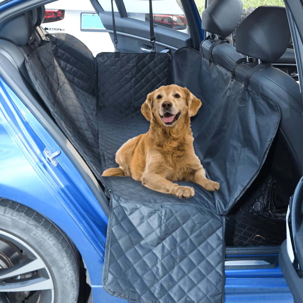 Housse de siège de voiture pour chien noir 137x46x50 cm