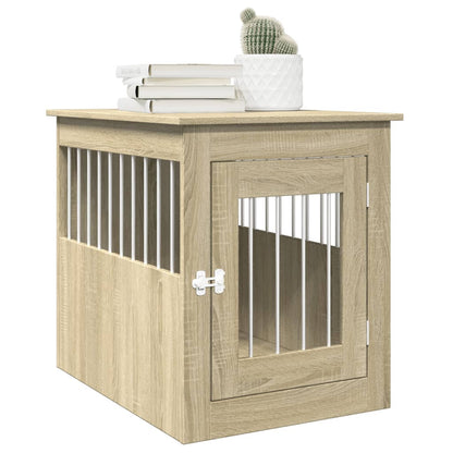 Meuble de cage pour chiens chêne sonoma 55x75x65 cm