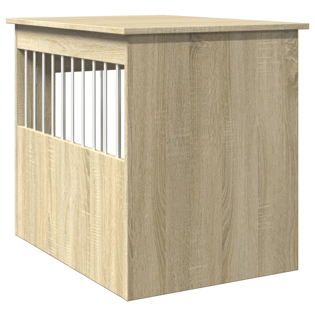 Meuble de cage pour chiens chêne sonoma 55x75x65 cm