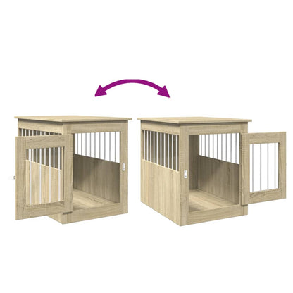 Meuble de cage pour chiens chêne sonoma 55x75x65 cm