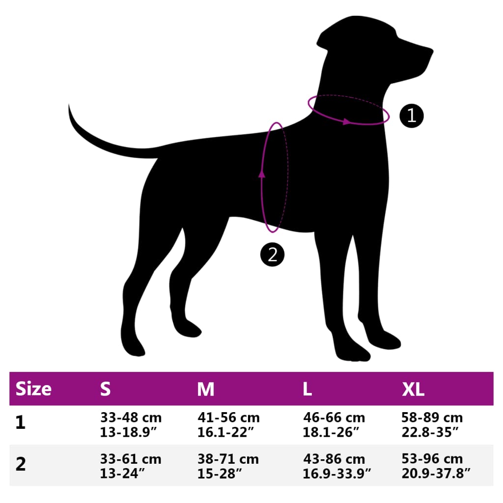 Harnais pour chien et bandes réfléchissantes réglables marron M