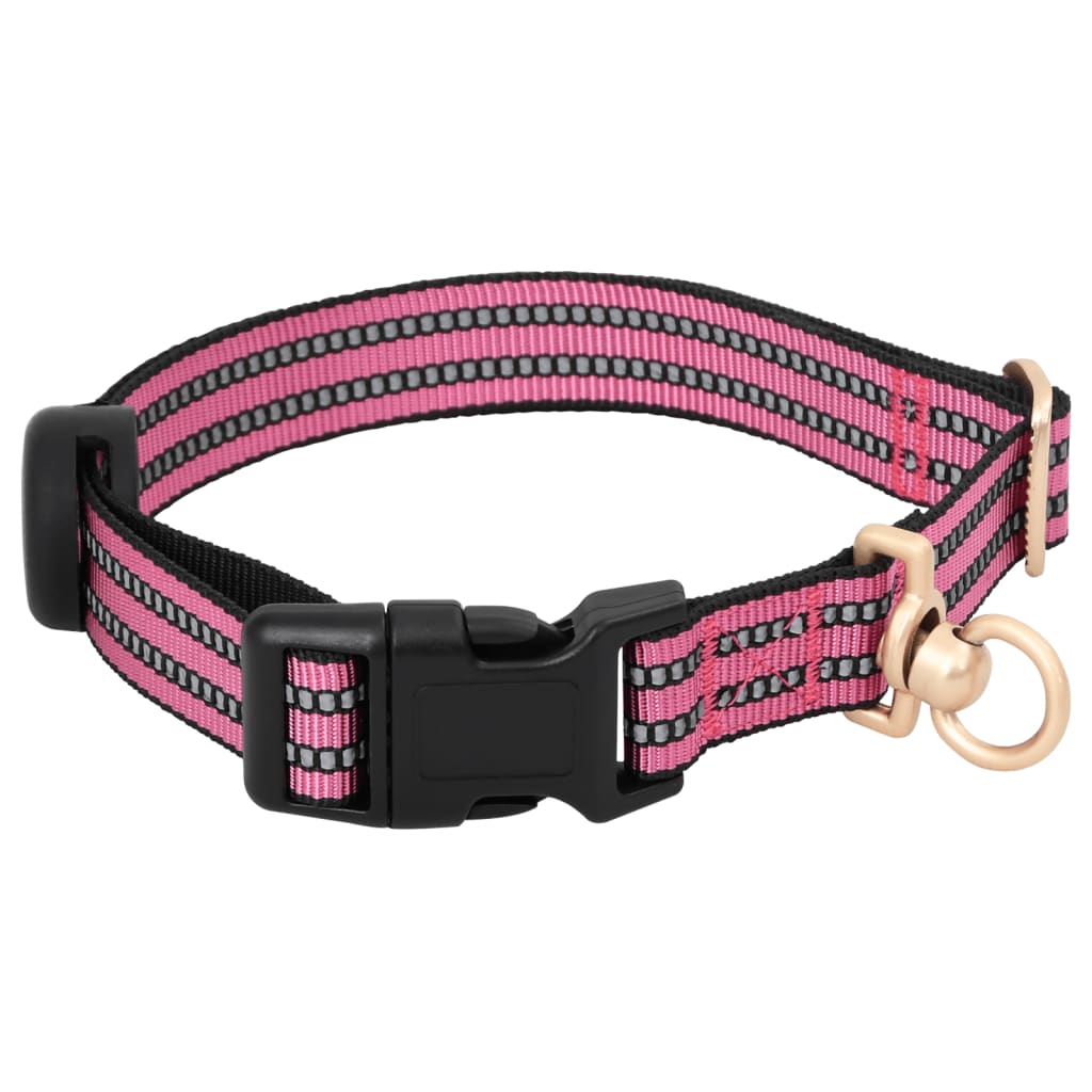 Harnais pour chien avec laisse et collier réglables rose S