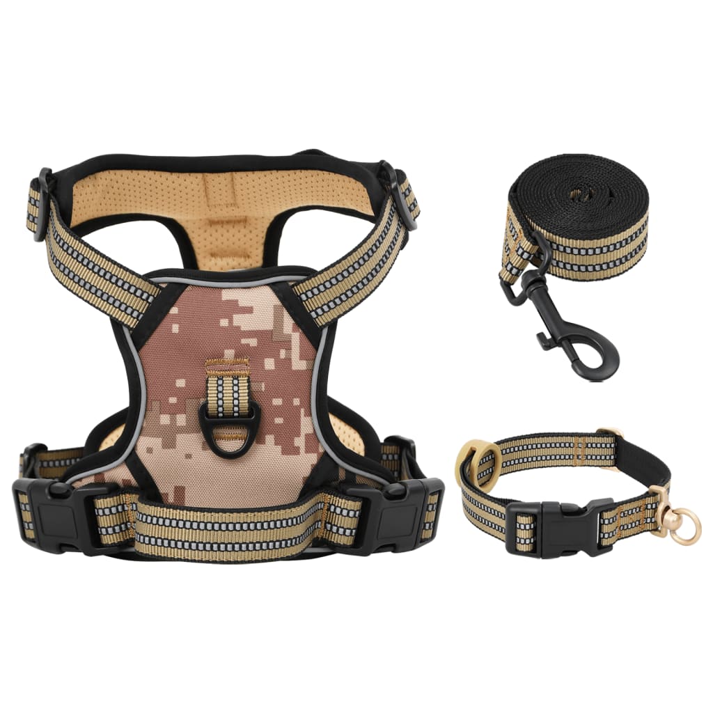 Harnais pour chien avec laisse et collier réglables M