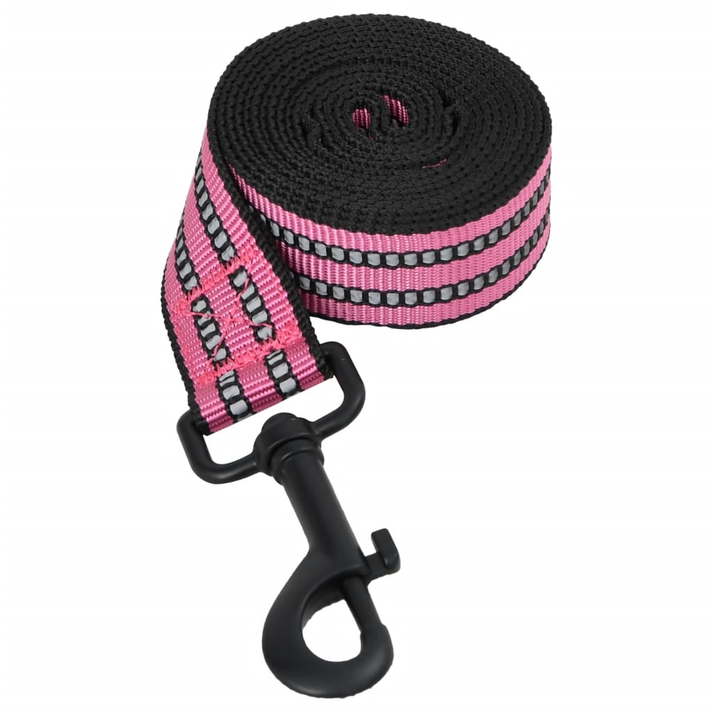 Harnais pour chien avec laisse et collier réglables rose M