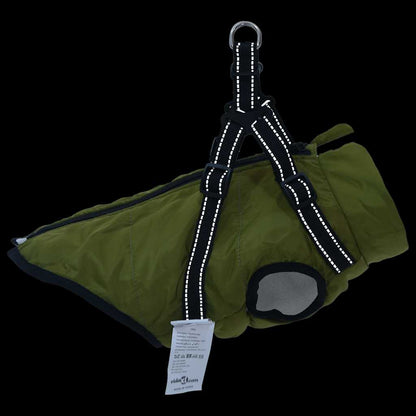 Manteau pour chiens avec harnais imperméable réfléchissant S