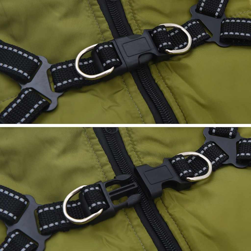 Manteau pour chiens avec harnais imperméable réfléchissant S