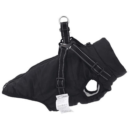 Manteau pour chiens avec harnais imperméable réfléchissant S