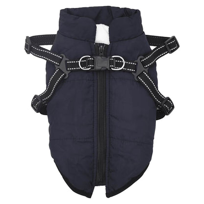 Manteau pour chiens avec harnais imperméable réfléchissant S