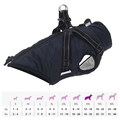 Manteau pour chiens avec harnais imperméable réfléchissant 3XL