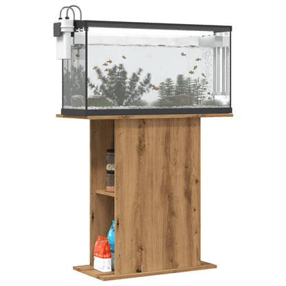 Support d'aquarium chêne artisanal 36x75x72,5cm bois ingénierie