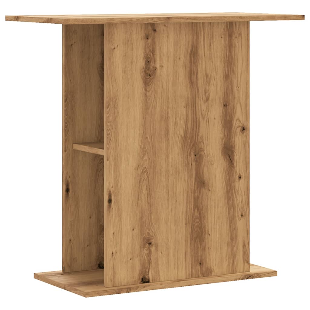 Support d'aquarium chêne artisanal 36x75x72,5cm bois ingénierie